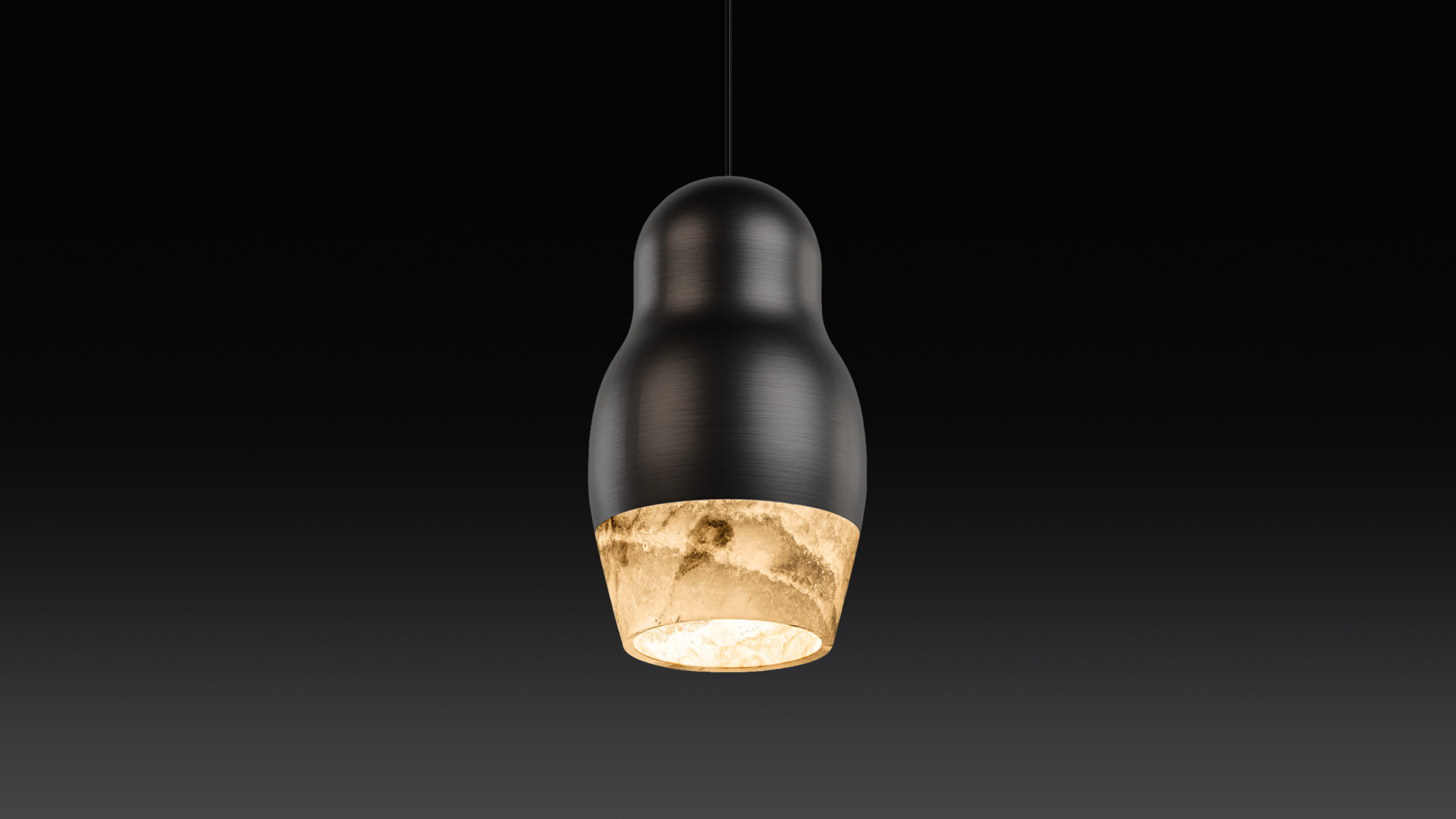 Подвесной светильник MATRESHKA.ALABASTER.PDNT.PC629.SATIN BLACK купить в ЦЕНТРСВЕТ