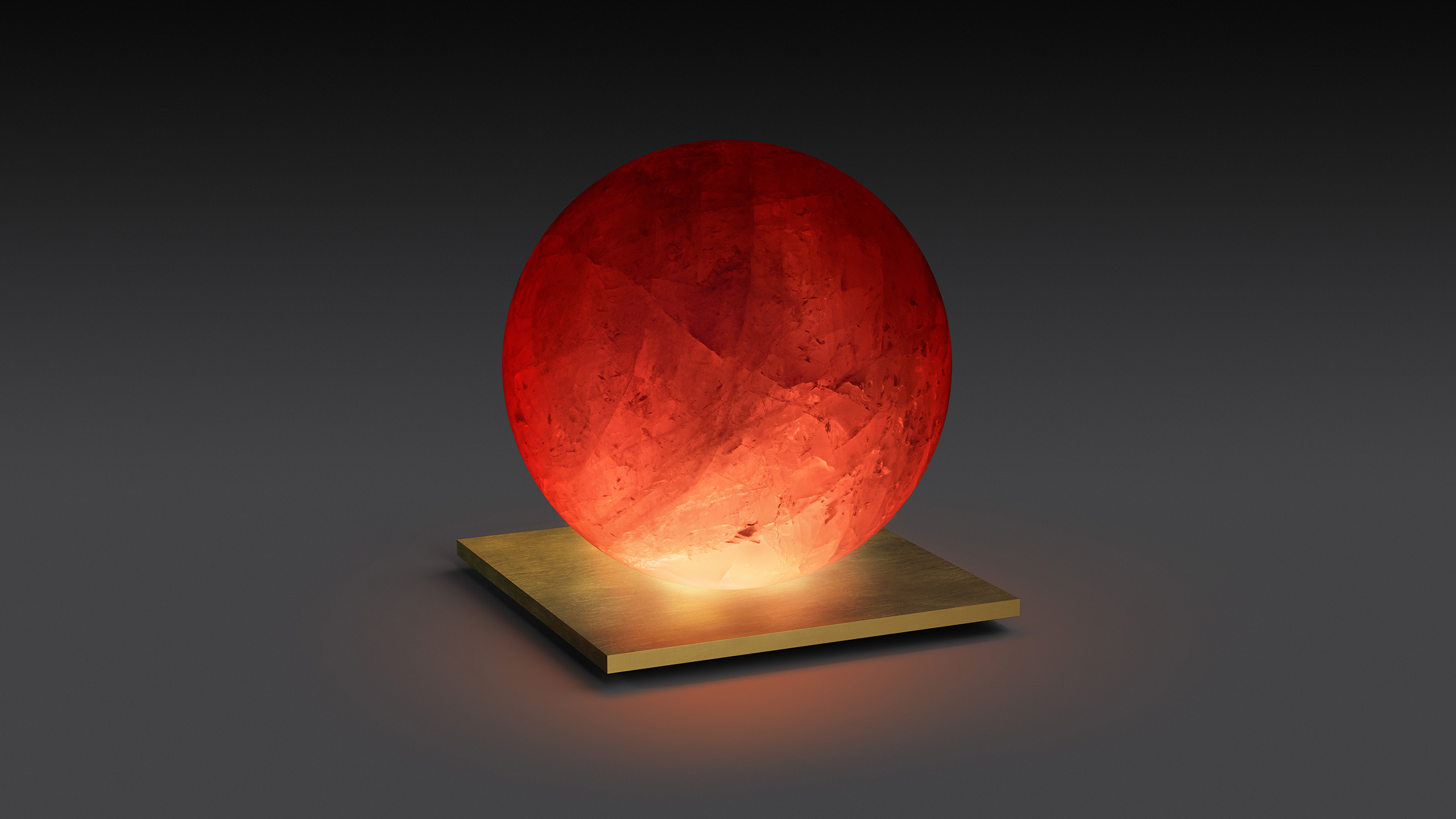 Скульптуры SPHERE LAMP (ROSE QUARTZ 200)