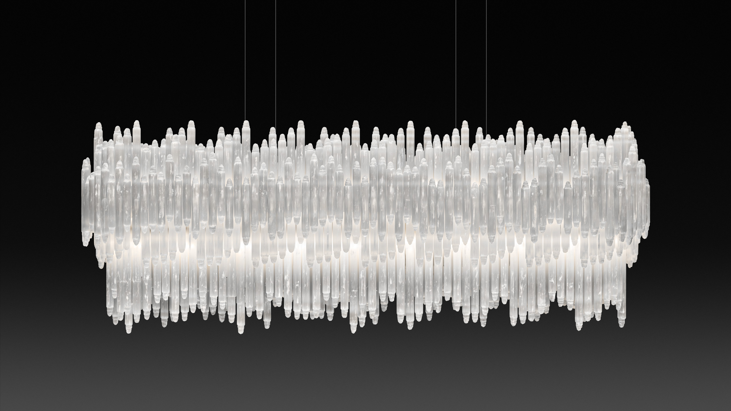  GRANDE SELENITE OVAL